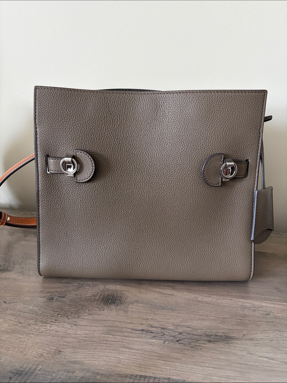 Tory Burch Wild Mushroom Multi-Accent Leather Shoulder Bag - Women's Handbag - Picture 2 of 8